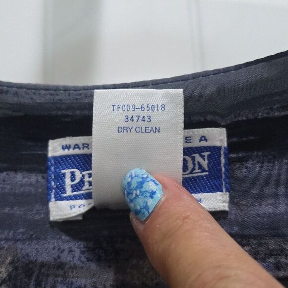 Pendleton Womans 100% Silk Colarless Dress Jacket, Shoulder Pads, Size 8 - Picture 3 of 7